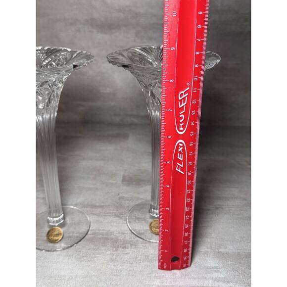 2 Cristal D’ Arques 24% Crystal Candlestick Holders - Picture 5 of 6